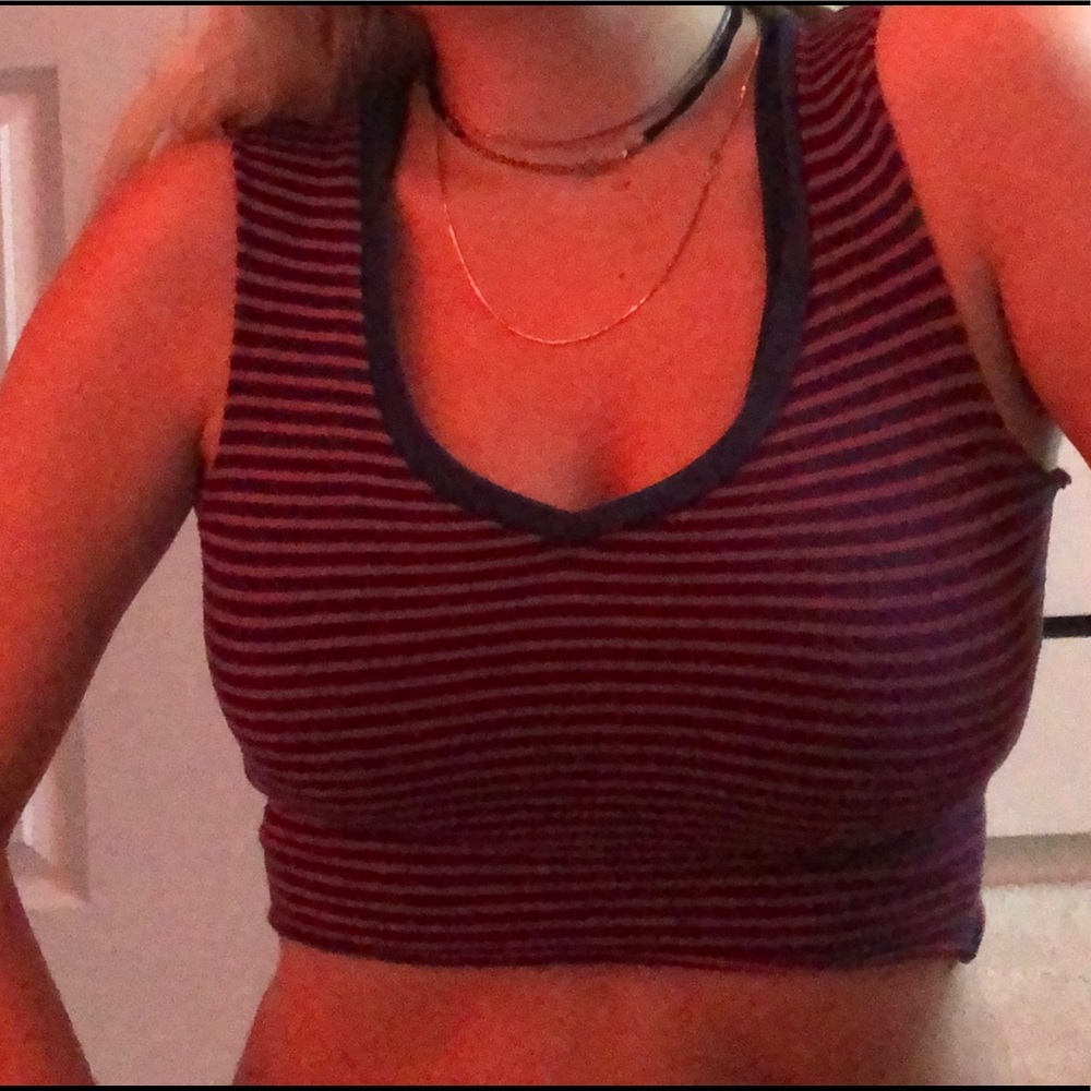 Wet seal self cut crop top